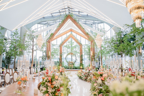 웨딩스 박람회 참가 업체 부스 전경