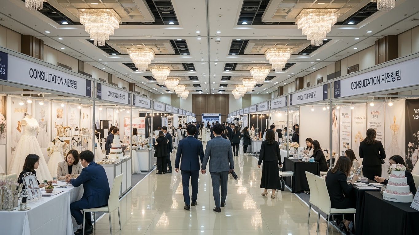 평택 웨딩박람회 박람회 참가 업체 부스 전경