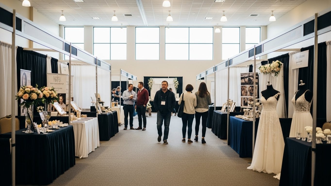 수원 컨벤션센터 웨딩박람회 관련 웨딩 준비 현장 모습