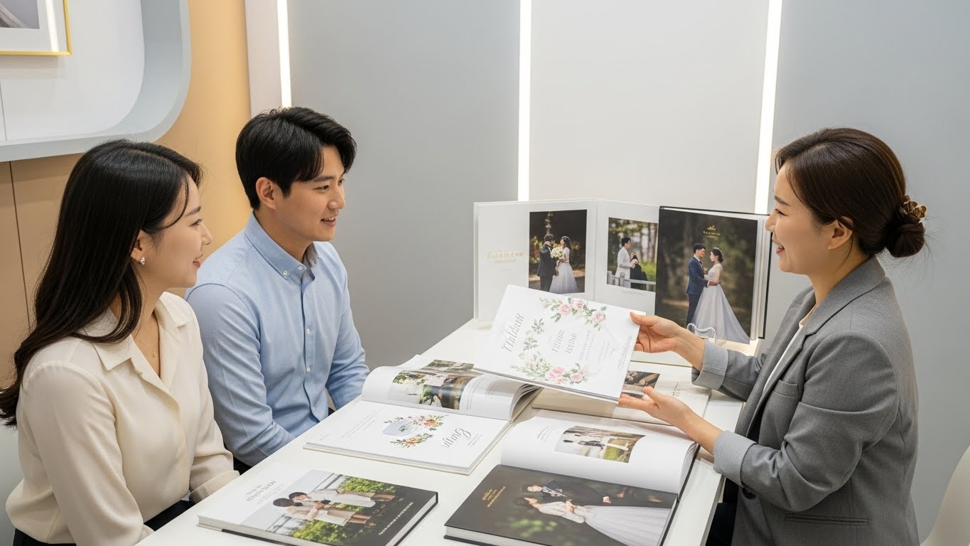 대구 라모르 웨딩박람회 행사장 내부 전경 및 참관객 모습